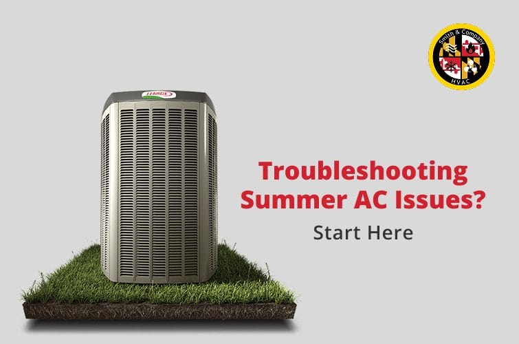 Homeowner checking air conditioner unit