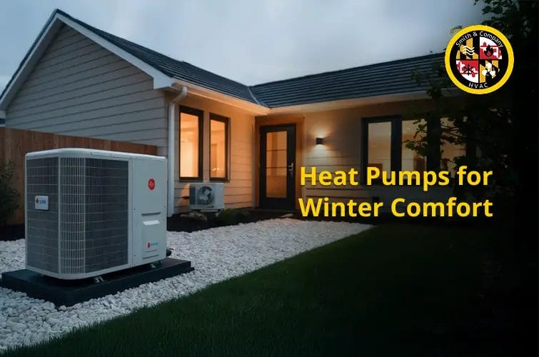 Energy-efficient heat pump installation for winter comfort by Smith & Company HVAC