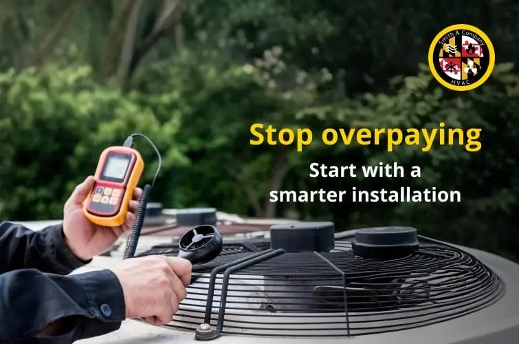 Smith & Company HVAC installing energy-efficient HVAC system